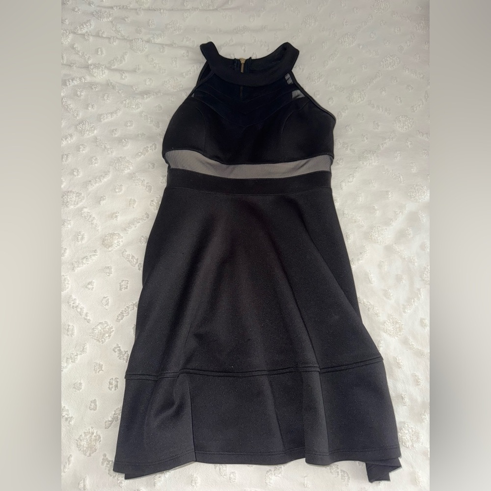 Emerald Sundae Black Mesh Dress